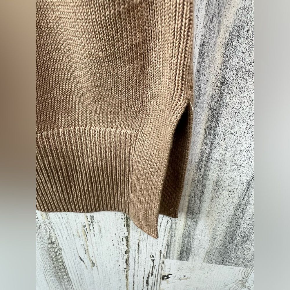 Talbots Brown Cardigan with White Trim - Picture 4 of 7